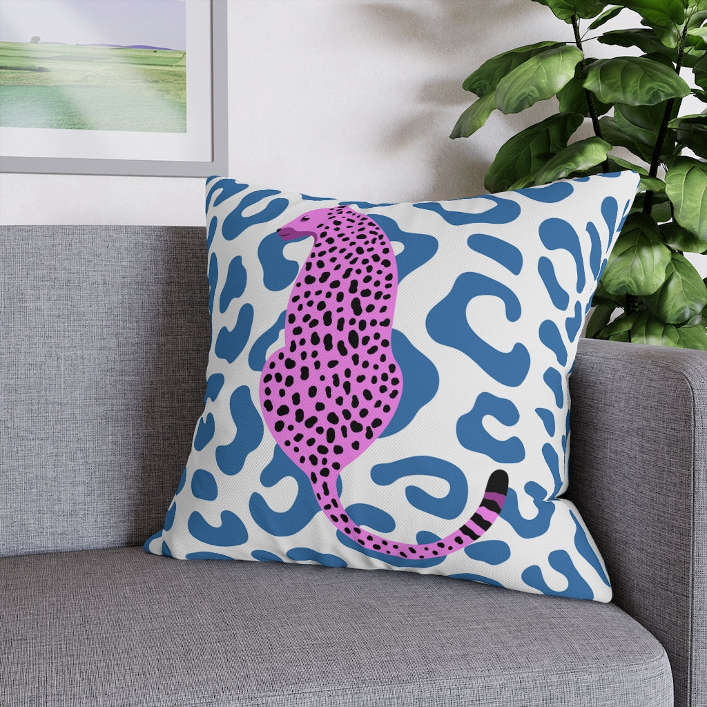 Pink Cheetah Pillow Case - Throw Pillow Cover - Grandmillennial Style