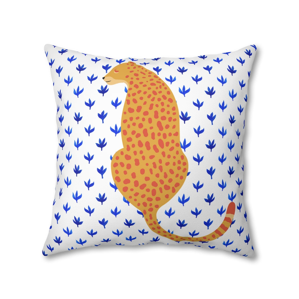 Orange Cheetah Pillow Case - Throw Pillow Cover - Grandmillennial Style