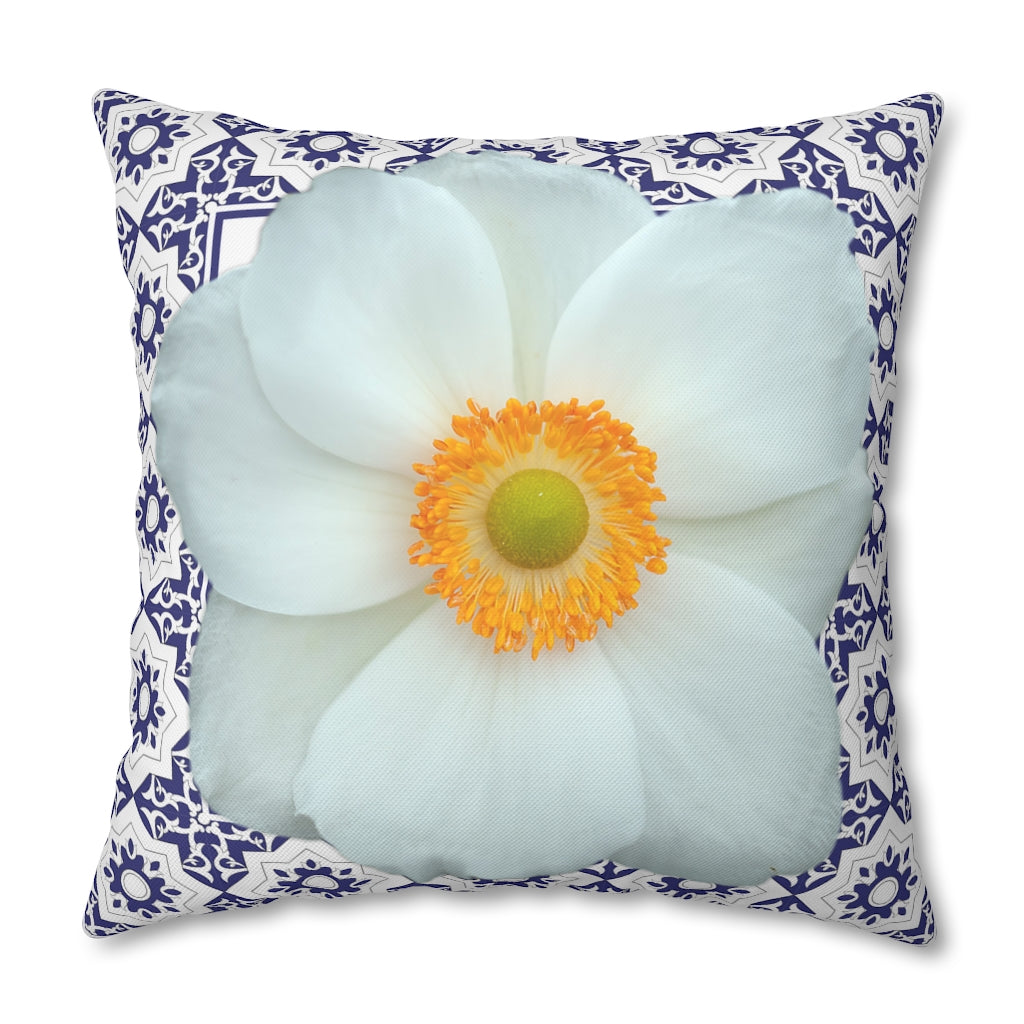 Japanese Anemone Pillow Case - Throw Pillow Cover - Grandmillennial Style