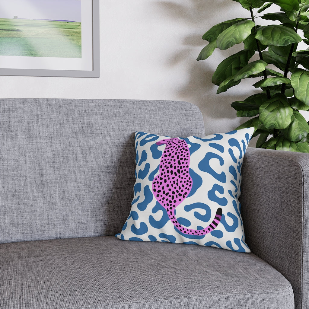 Pink Cheetah Pillow Case - Throw Pillow Cover - Grandmillennial Style