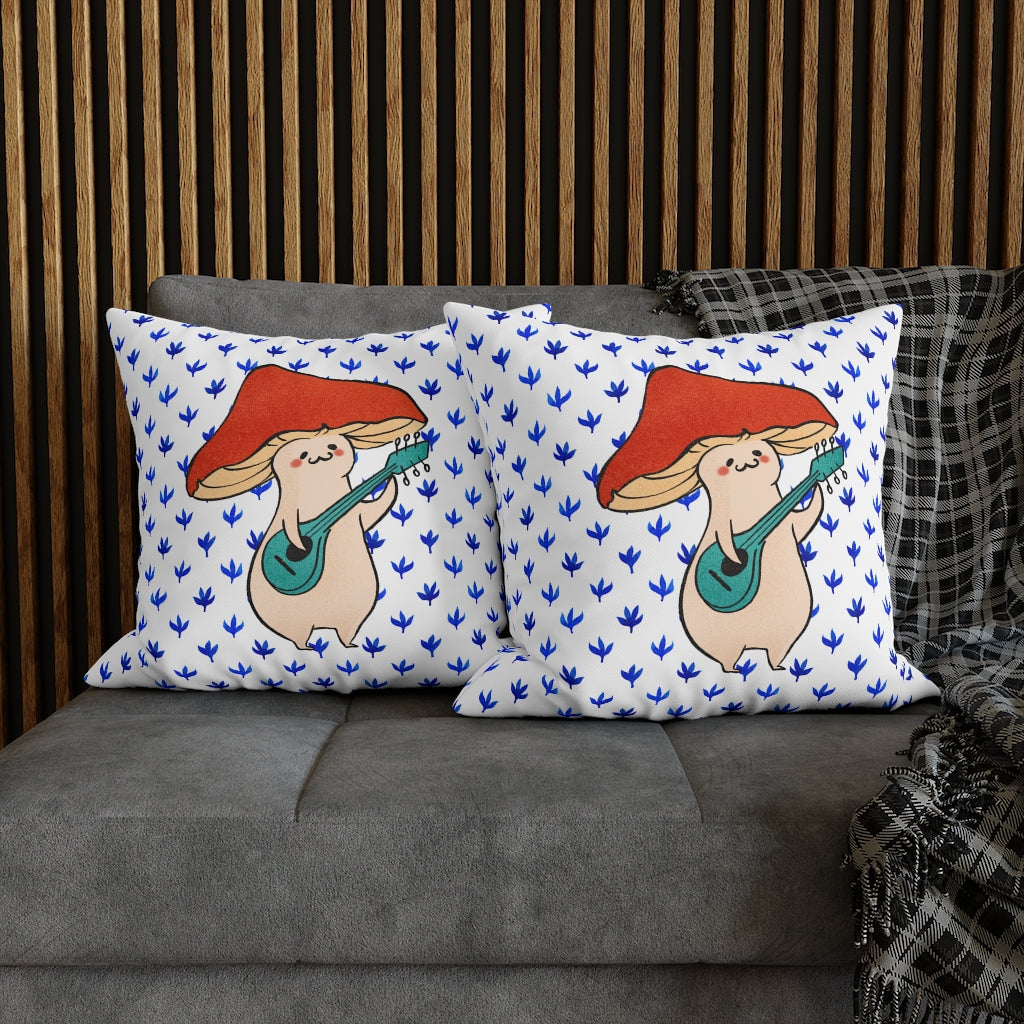 Happy Fungi Pillow Case - Throw Pillow Cover - Grandmillennial Style