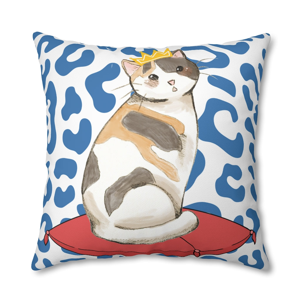 Royal Kitten Pillow Case - Throw Pillow Cover - Grandmillennial Style