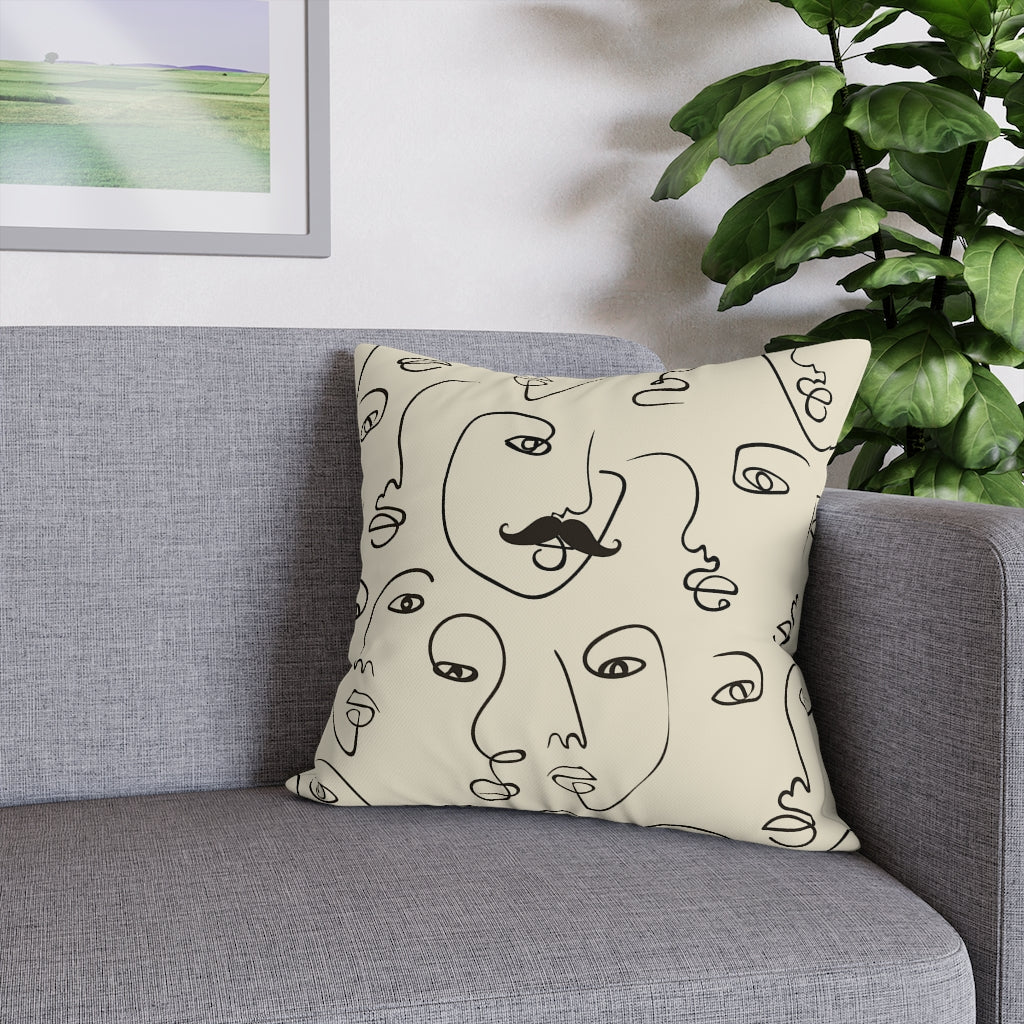 Picasso Boy Pillow Case - Throw Pillow Cover - Grandmillennial Style