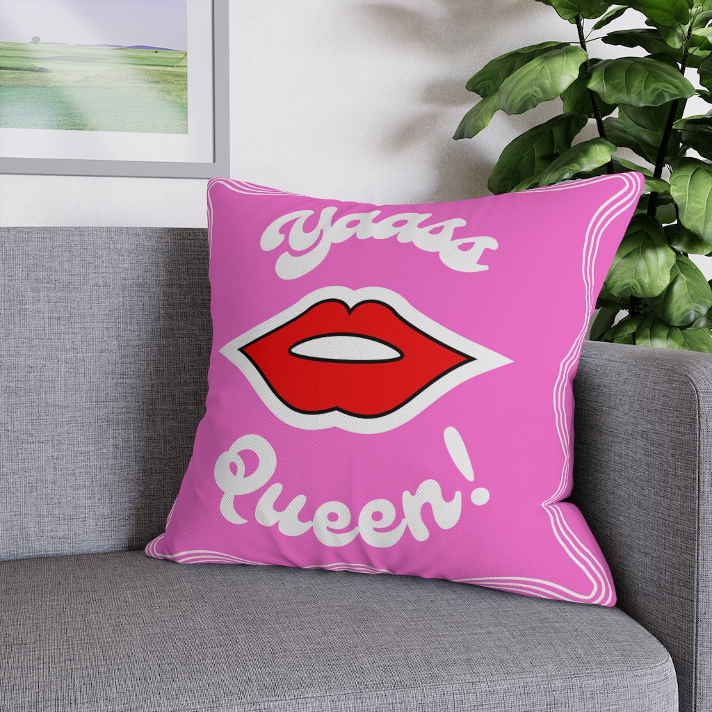 Yaass Queen Pillow Case - Throw Pillow Cover - Grandmillennial Style