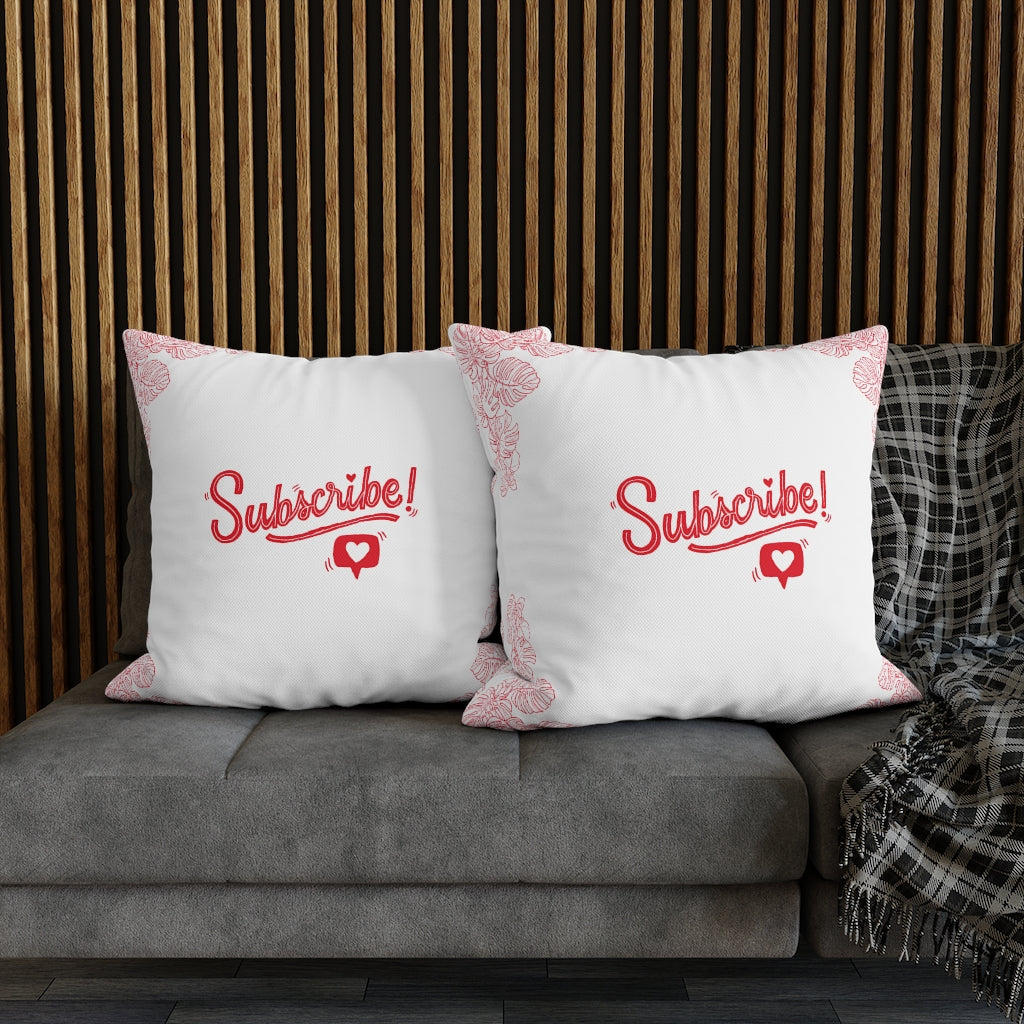 Subscribe Pillow Case - Throw Pillow Cover - Grandmillennial Style