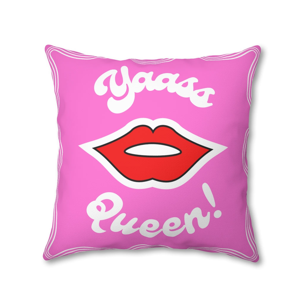 Yaass Queen Pillow Case - Throw Pillow Cover - Grandmillennial Style