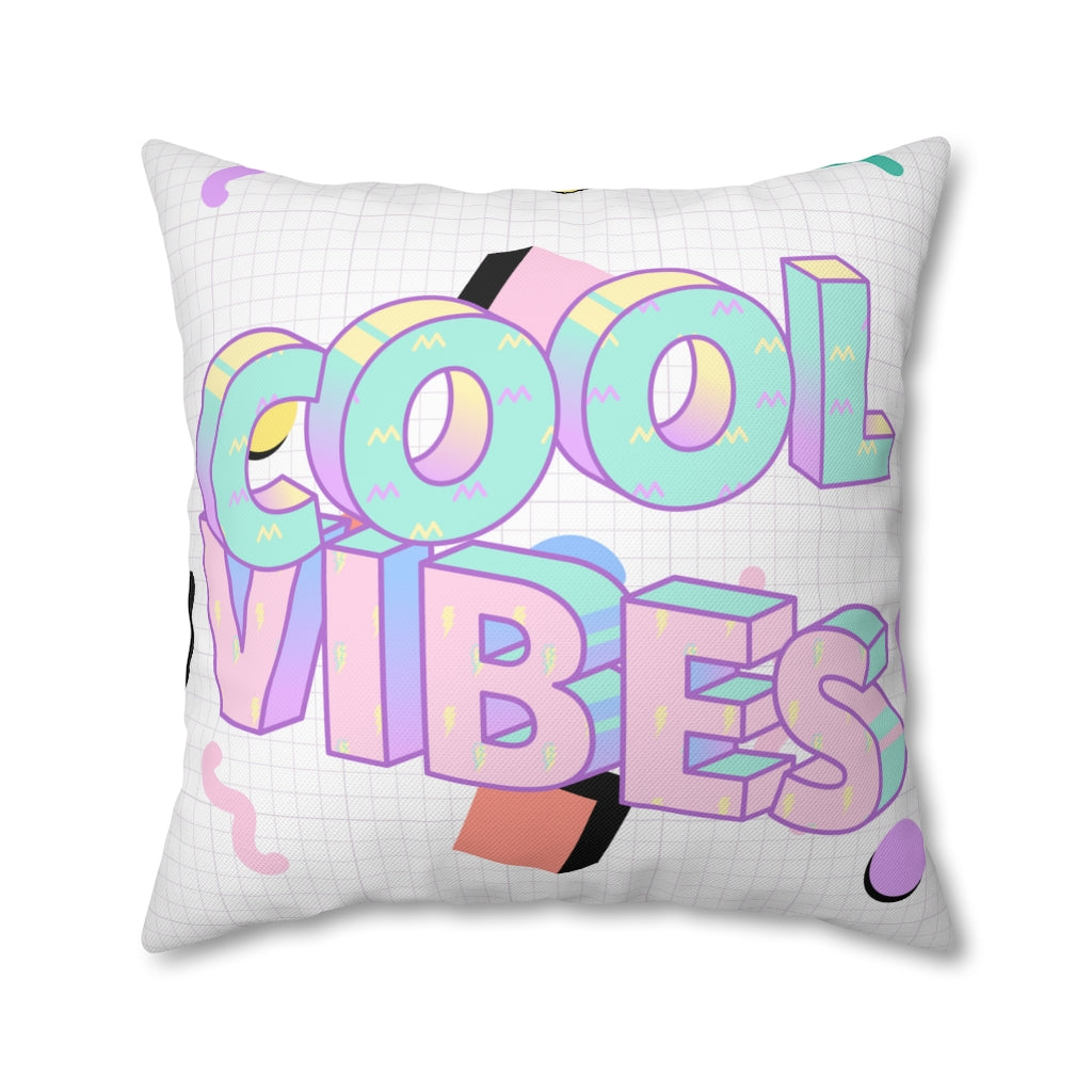 Cool Vibes Pillow Case - Throw Pillow Cover - Grandmillennial Style