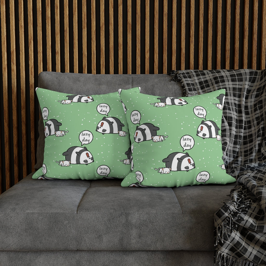 Lazy Day Pillow Case - Throw Pillow Cover - Grandmillennial Style