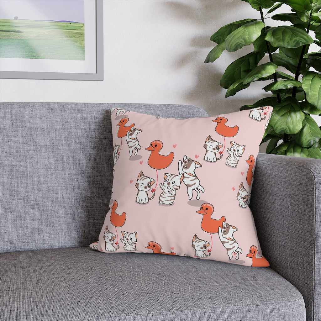 Rubber Duck Pillow Case - Throw Pillow Cover - Grandmillennial Style