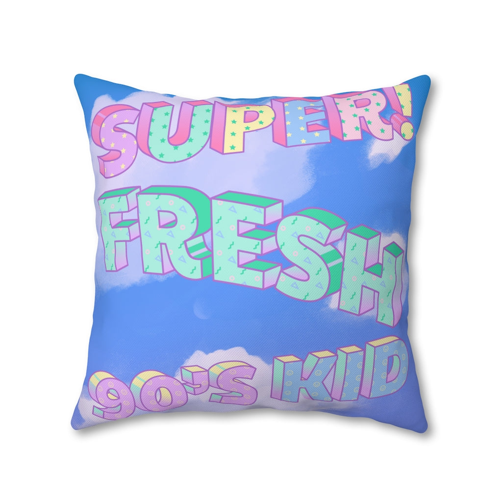 Super Fresh 90s Kid Pillow Case - Throw Pillow Cover - Grandmillennial Style