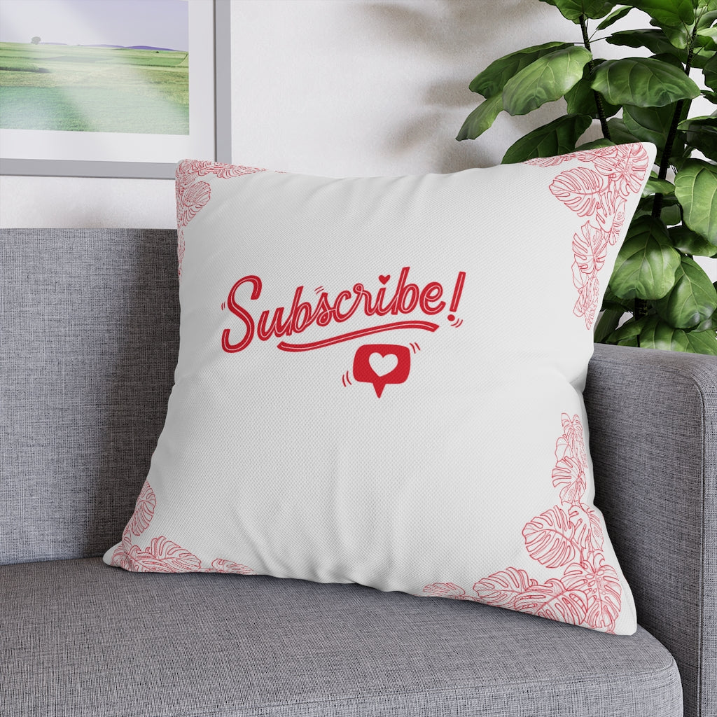 Subscribe Pillow Case - Throw Pillow Cover - Grandmillennial Style