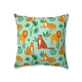 Jungle Meeting Pillow Case - Throw Pillow Cover - Grandmillennial Style