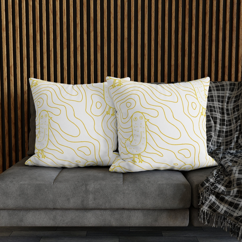 Cracked Egg Pillow Case - Throw Pillow Cover - Grandmillennial Style