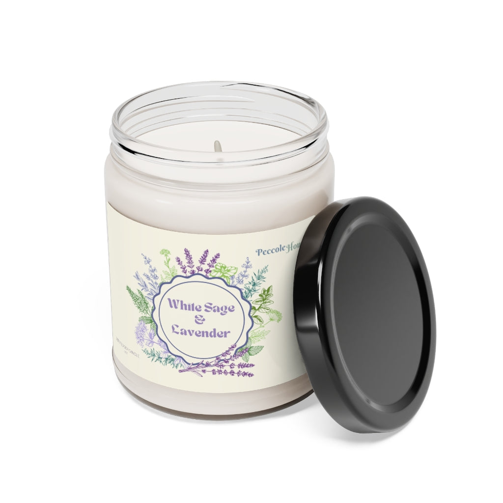 White Sage & Lavender Scented Soy Candle