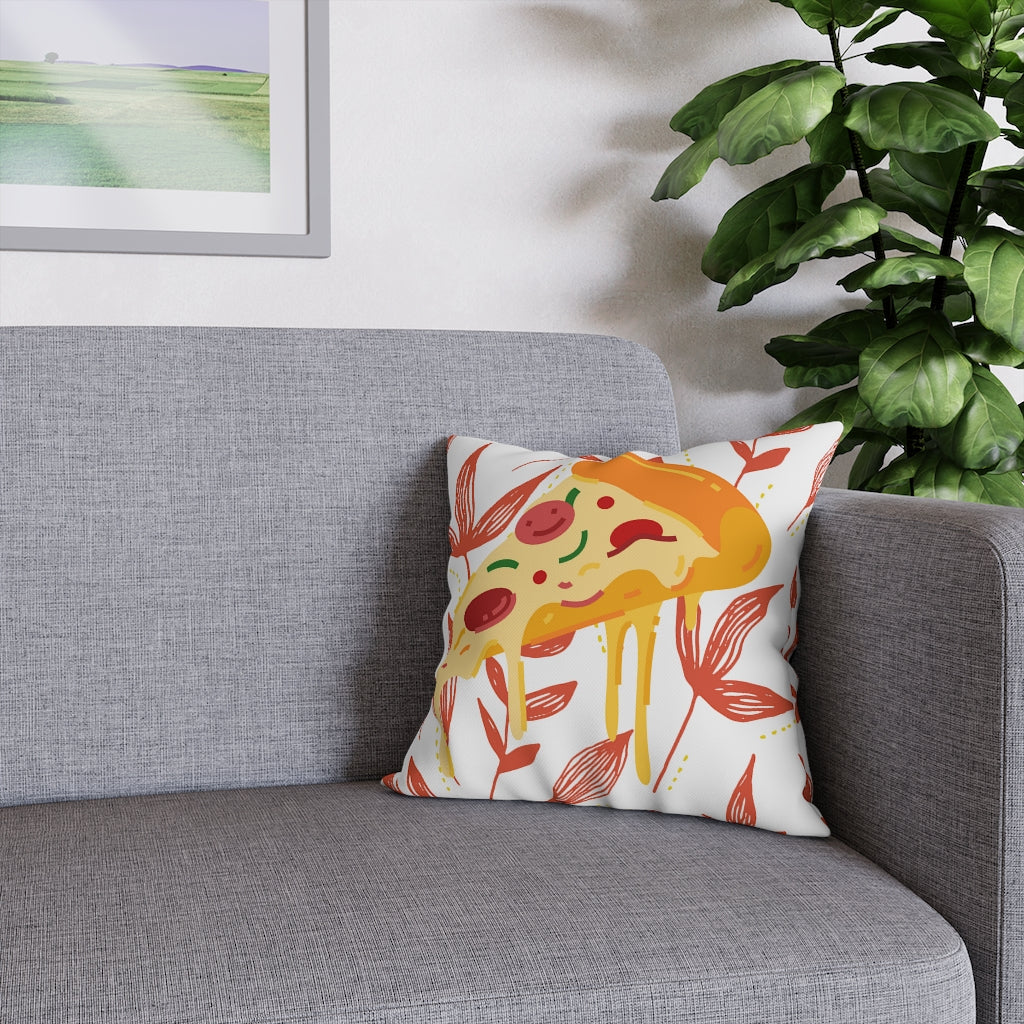 Slice of Pizza Pillow Case - Throw Pillow Cover - Grandmillennial Style