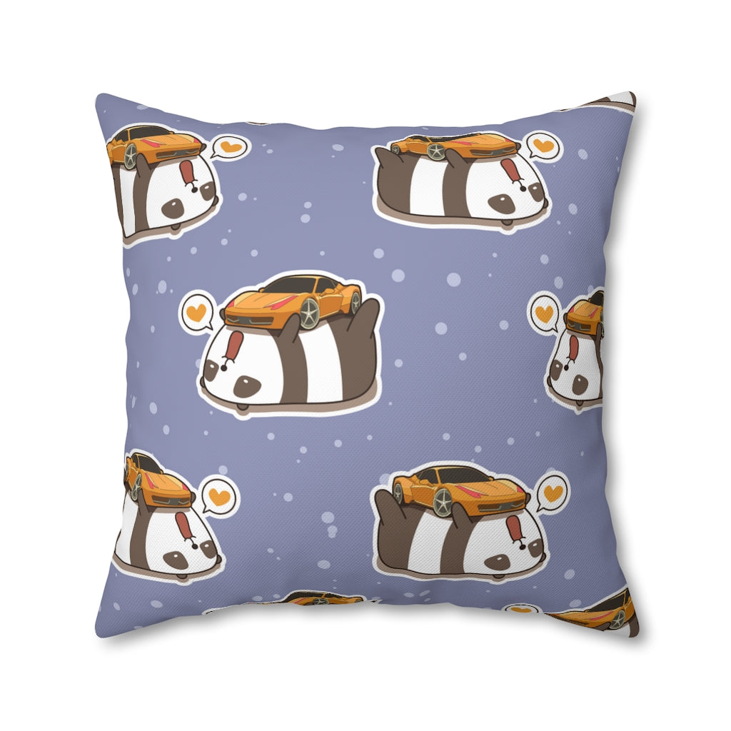 Panda Loves Car Pillow Case - Throw Pillow Cover - Grandmillennial Style