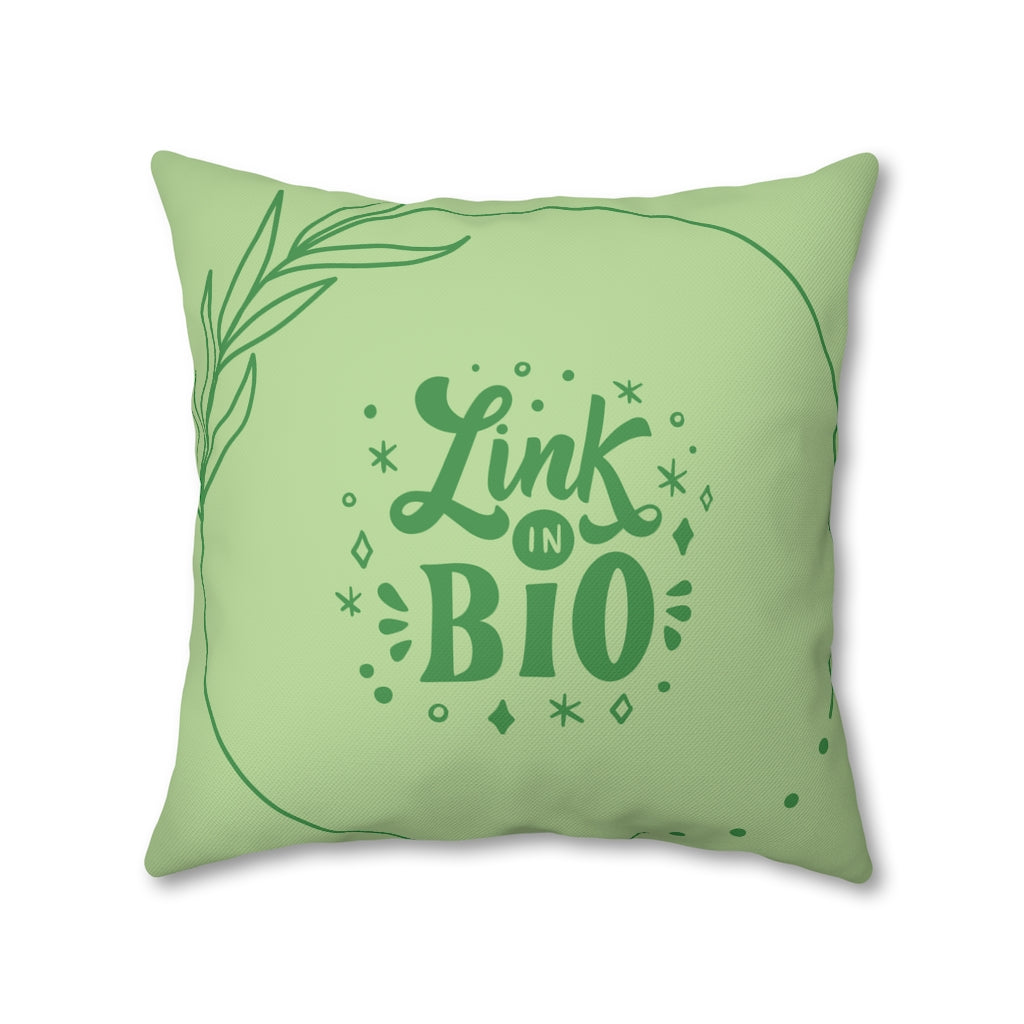 Link in Bio Pillow Case - Throw Pillow Cover - Grandmillennial Style