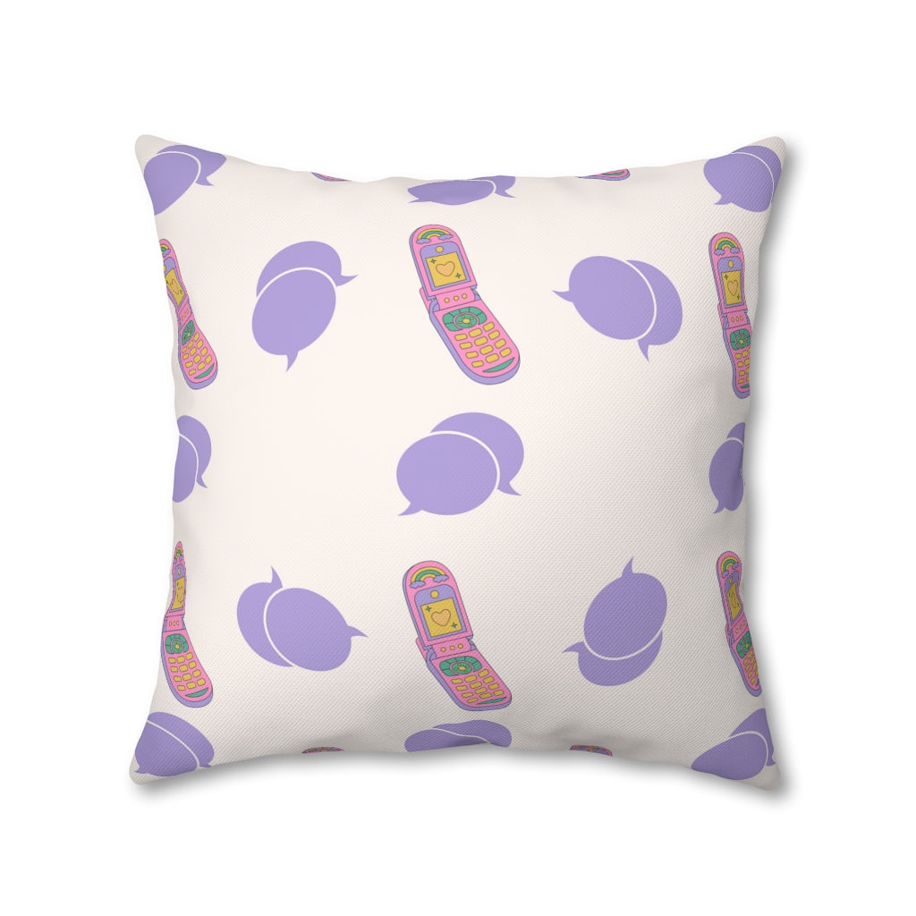 90s Conversation Pillow Case - Throw Pillow Cover - Grandmillennial Style