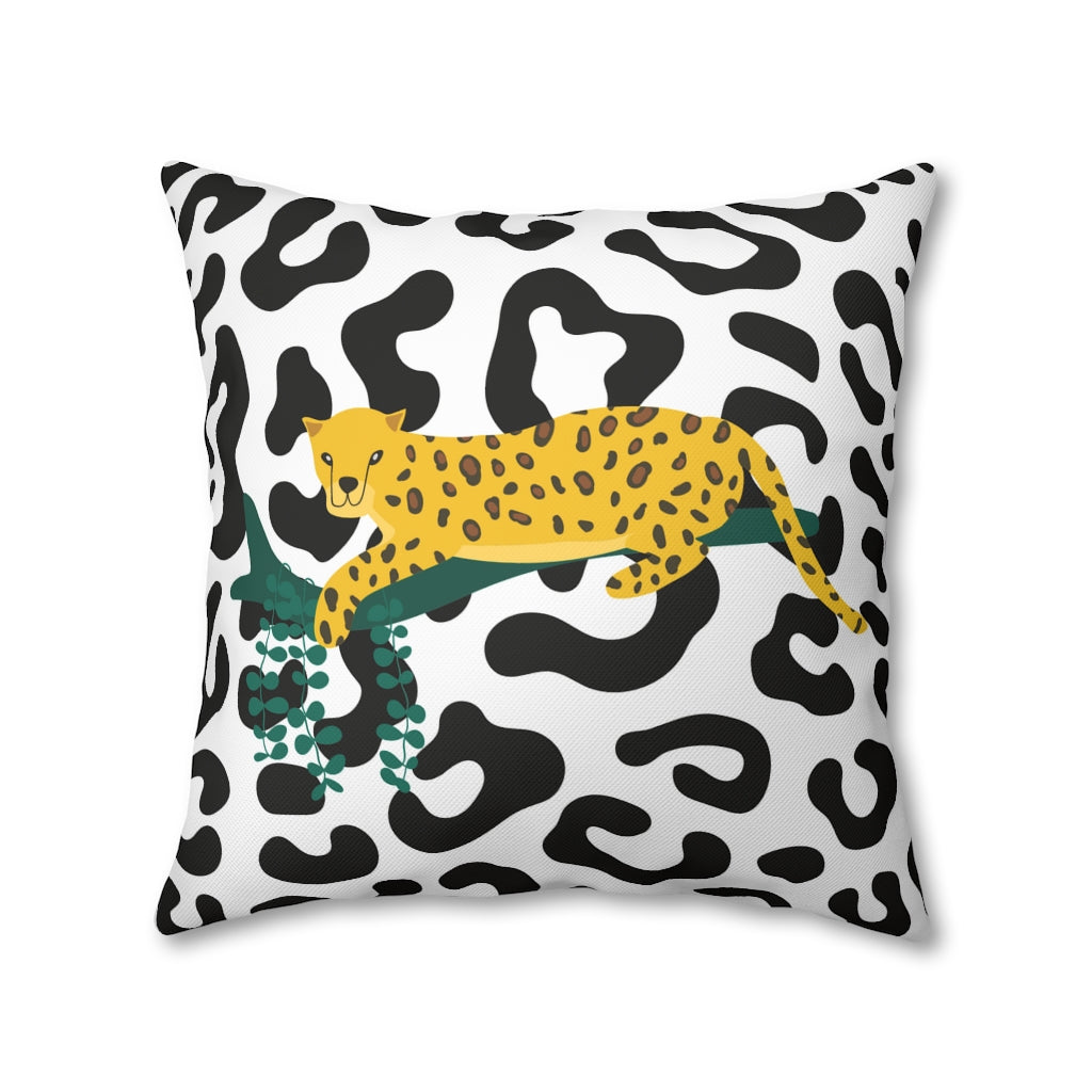 Lazy Leopard Pillow Case - Throw Pillow Cover - Grandmillennial Style