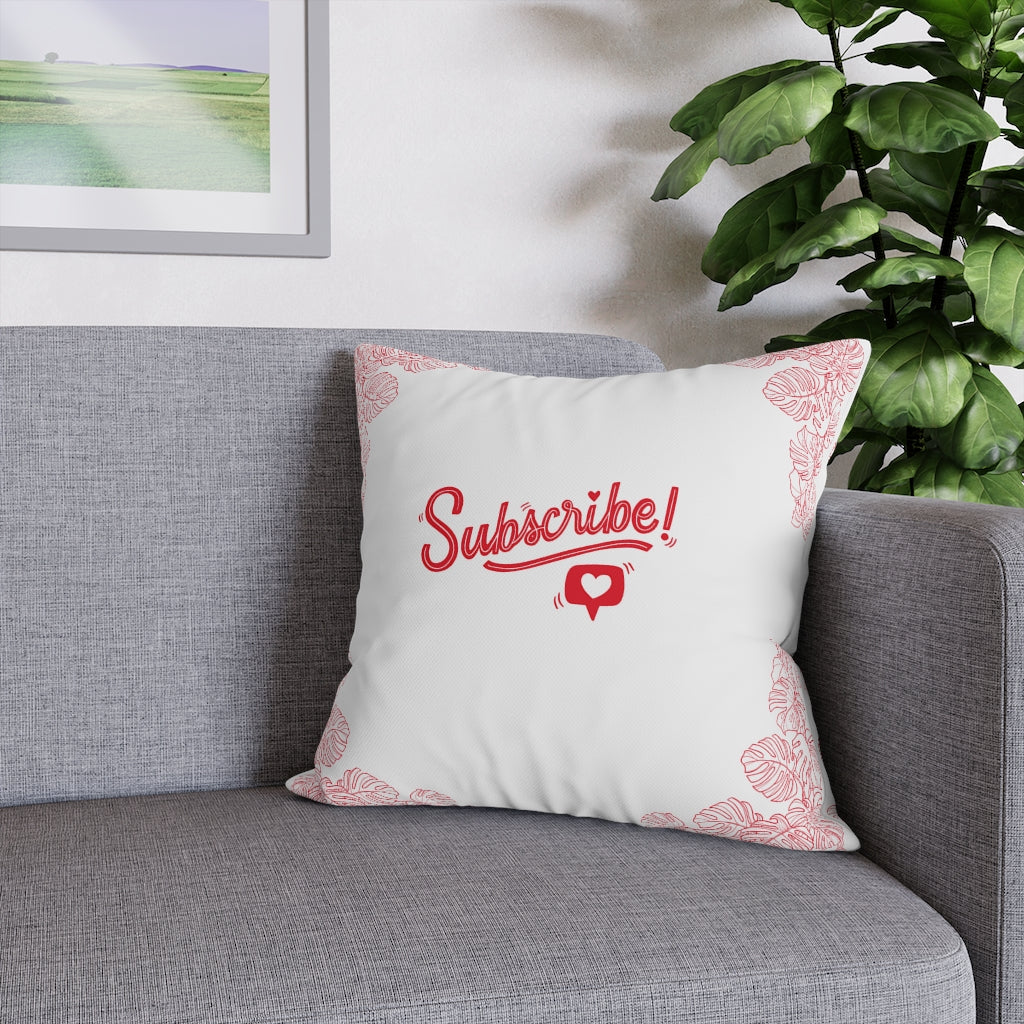 Subscribe Pillow Case - Throw Pillow Cover - Grandmillennial Style