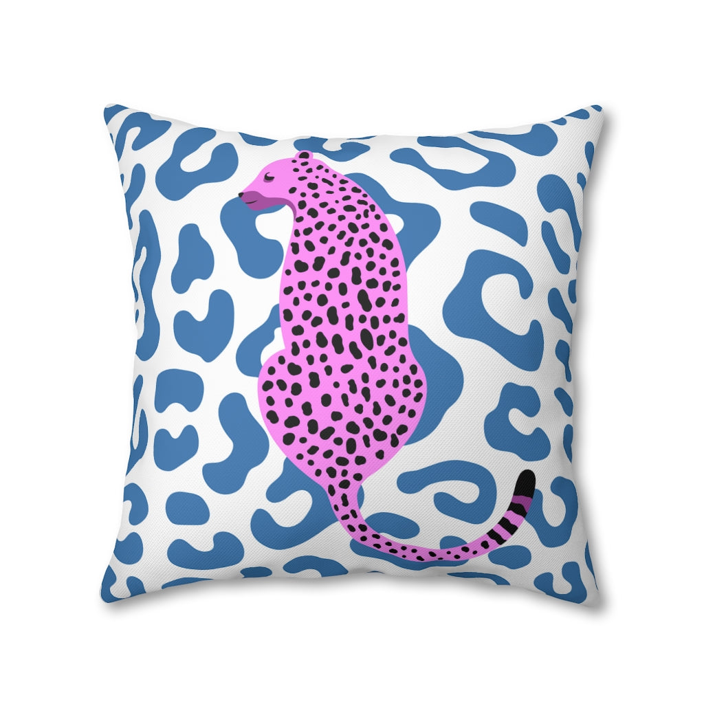 Pink Cheetah Pillow Case - Throw Pillow Cover - Grandmillennial Style