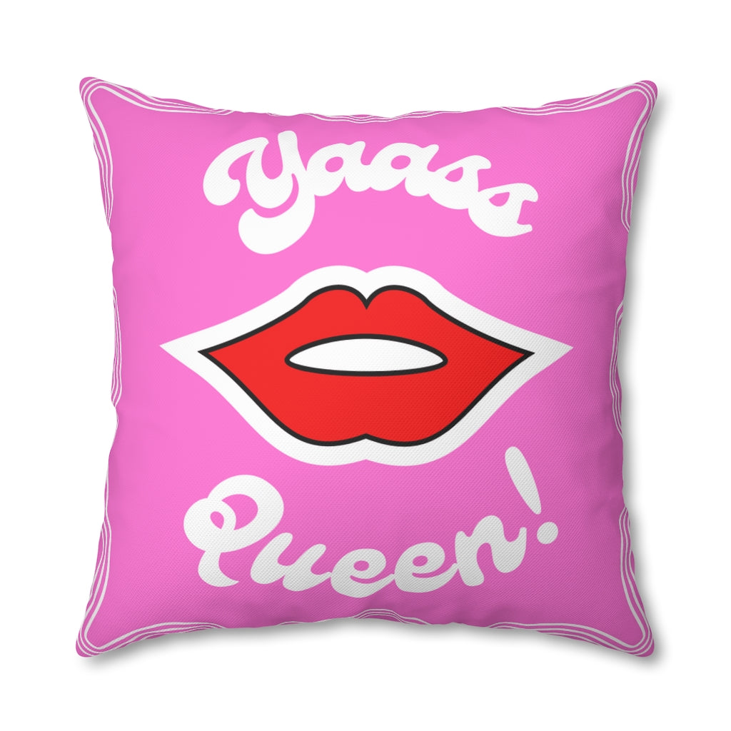 Yaass Queen Pillow Case - Throw Pillow Cover - Grandmillennial Style