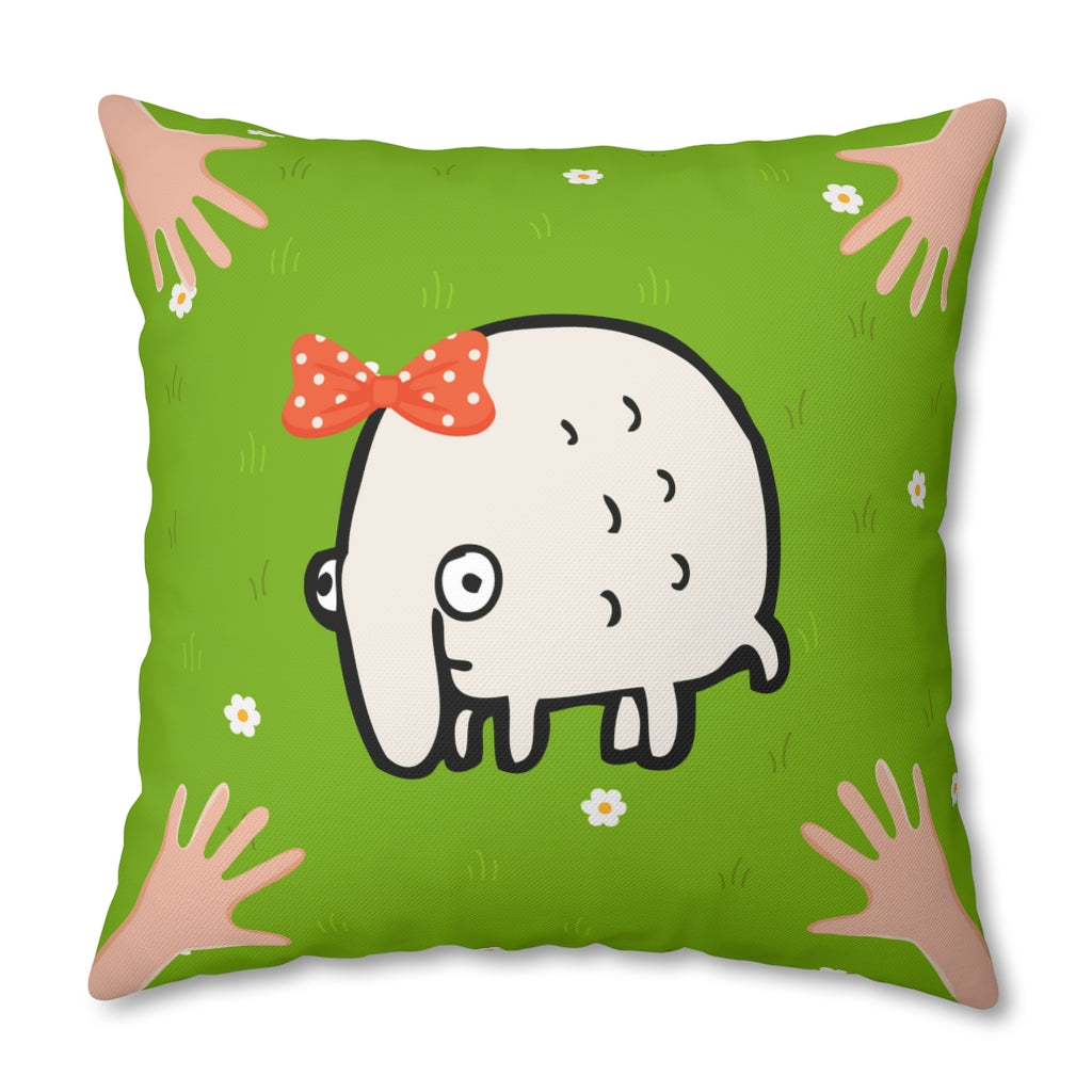 Cute Monster Pillow Case - Throw Pillow Cover - Grandmillennial Style