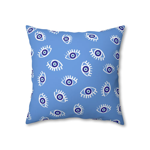 Blue Eyes Pillow Case - Throw Pillow Cover - Grandmillennial Style