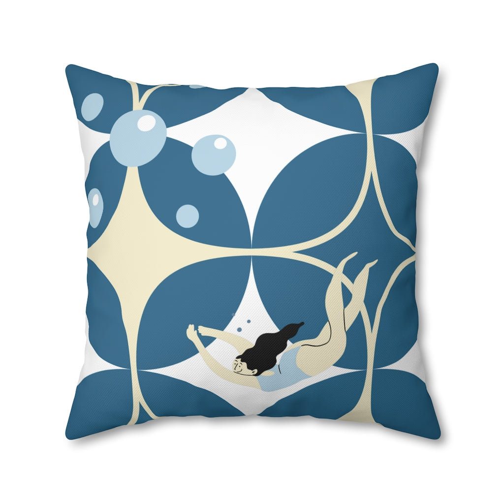 Deep Dive Pillow Case - Throw Pillow Cover - Grandmillennial Style