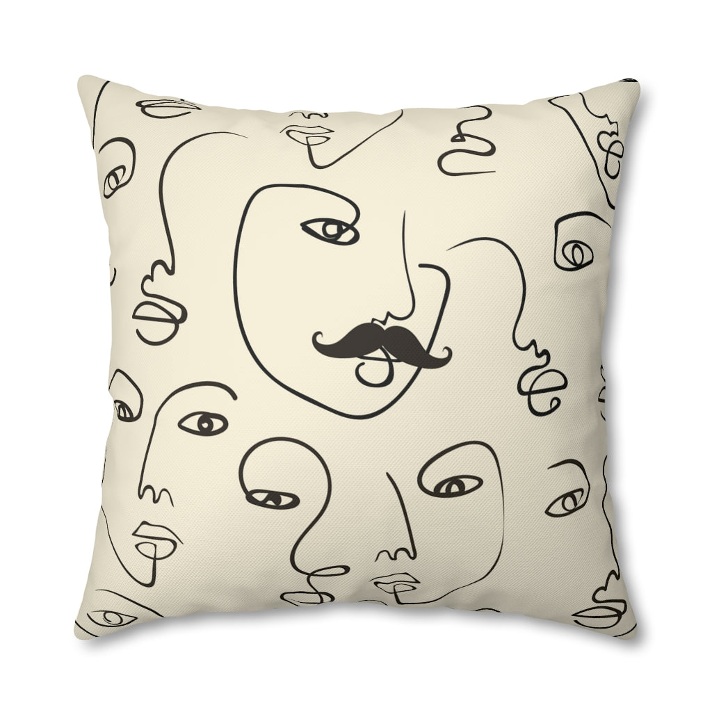 Picasso Boy Pillow Case - Throw Pillow Cover - Grandmillennial Style