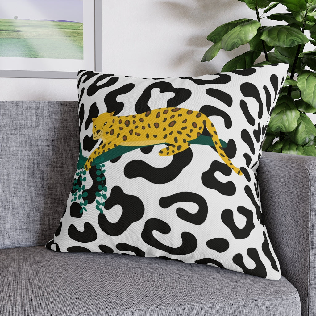 Lazy Leopard Pillow Case - Throw Pillow Cover - Grandmillennial Style