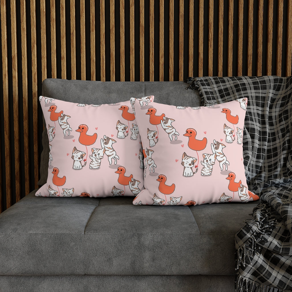 Rubber Duck Pillow Case - Throw Pillow Cover - Grandmillennial Style