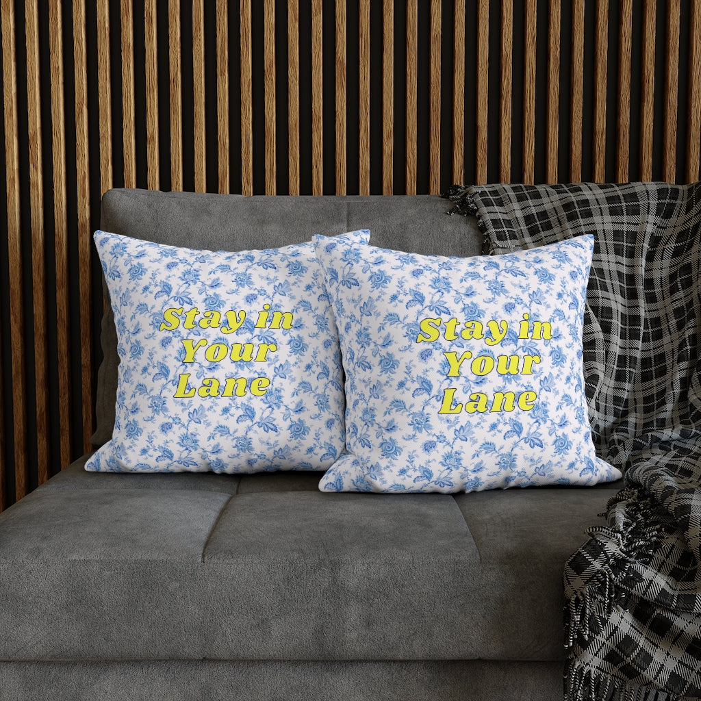 Stay in Your Lane Pillow Case - Throw Pillow Cover - Grandmillennial Style