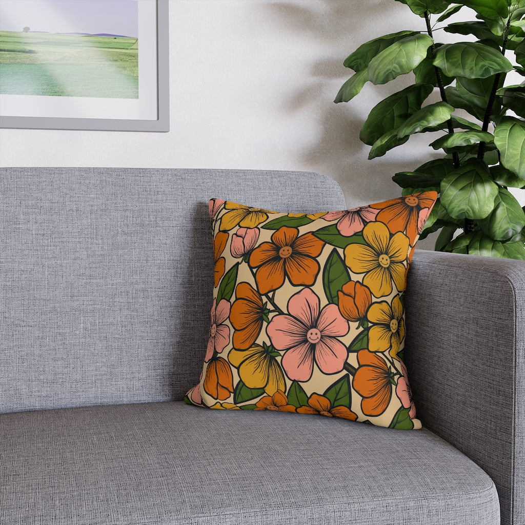 Relax Like a Flower Pillow Case - Throw Pillow Cover - Grandmillennial Style