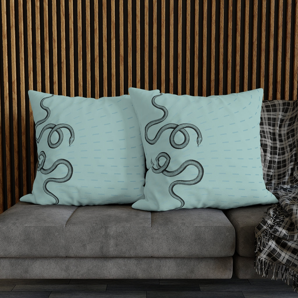 Serpents in Love Pillow Case - Throw Pillow Cover - Grandmillennial Style