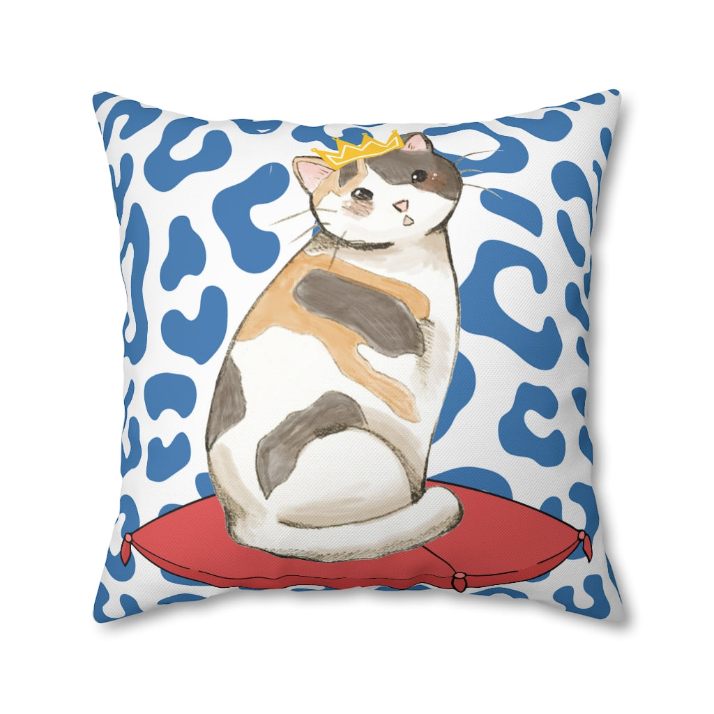 Royal Kitten Pillow Case - Throw Pillow Cover - Grandmillennial Style