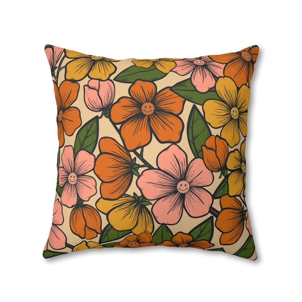 Relax Like a Flower Pillow Case - Throw Pillow Cover - Grandmillennial Style