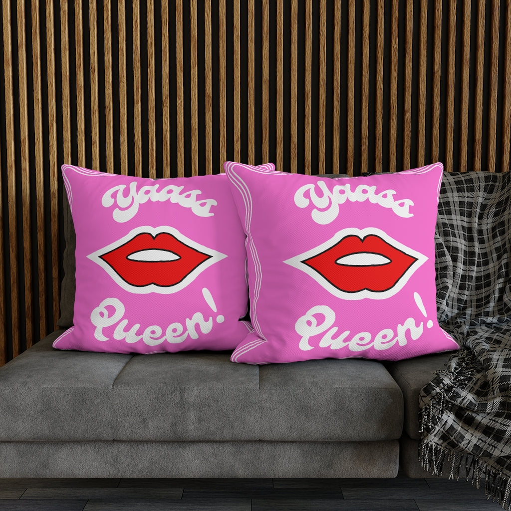 Yaass Queen Pillow Case - Throw Pillow Cover - Grandmillennial Style