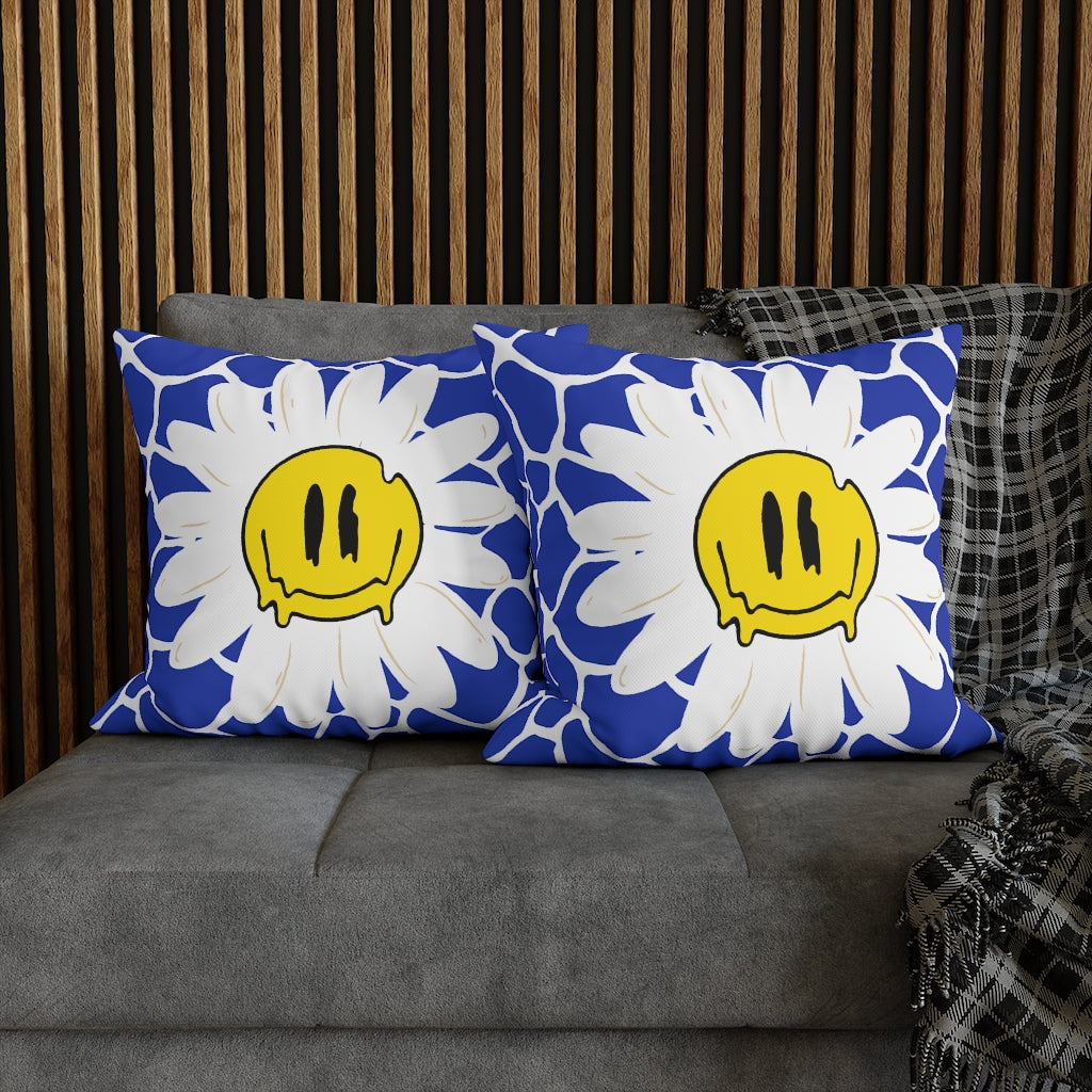 Happy Daisy Pillow Case - Throw Pillow Cover - Grandmillennial Style