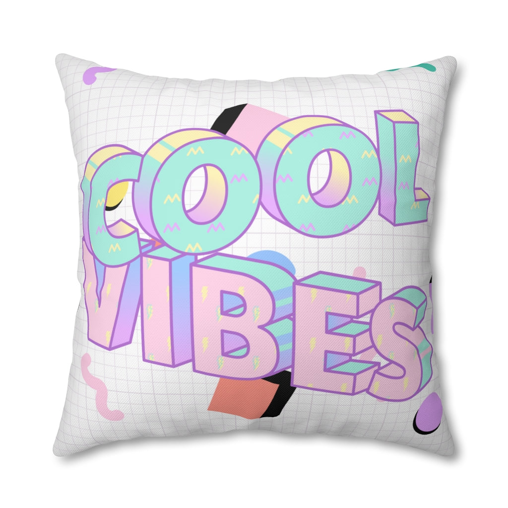 Cool Vibes Pillow Case - Throw Pillow Cover - Grandmillennial Style