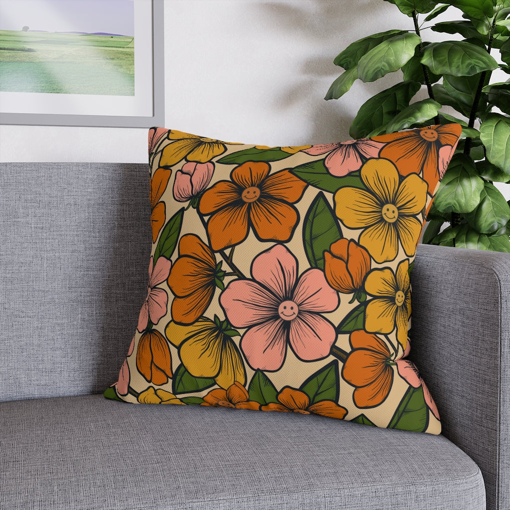 Relax Like a Flower Pillow Case - Throw Pillow Cover - Grandmillennial Style