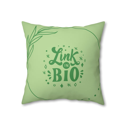 Link in Bio Pillow Case - Throw Pillow Cover - Grandmillennial Style