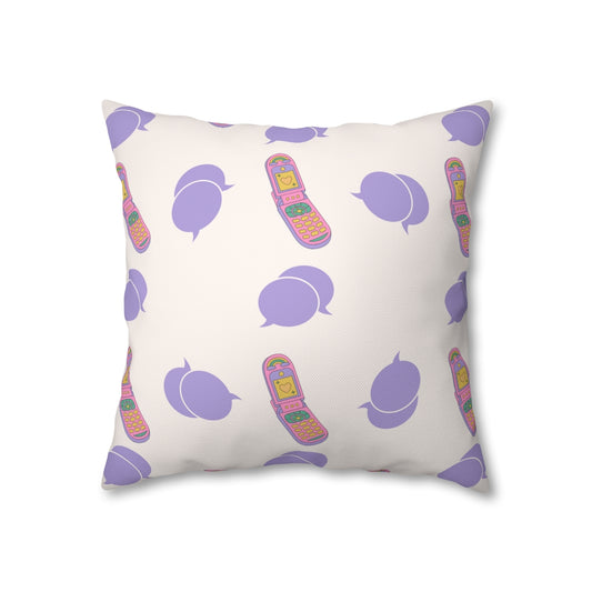 90s Conversation Pillow Case - Throw Pillow Cover - Grandmillennial Style