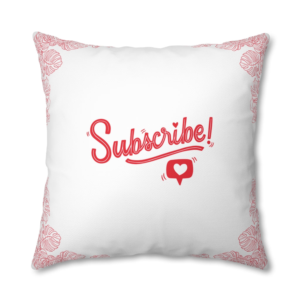 Subscribe Pillow Case - Throw Pillow Cover - Grandmillennial Style