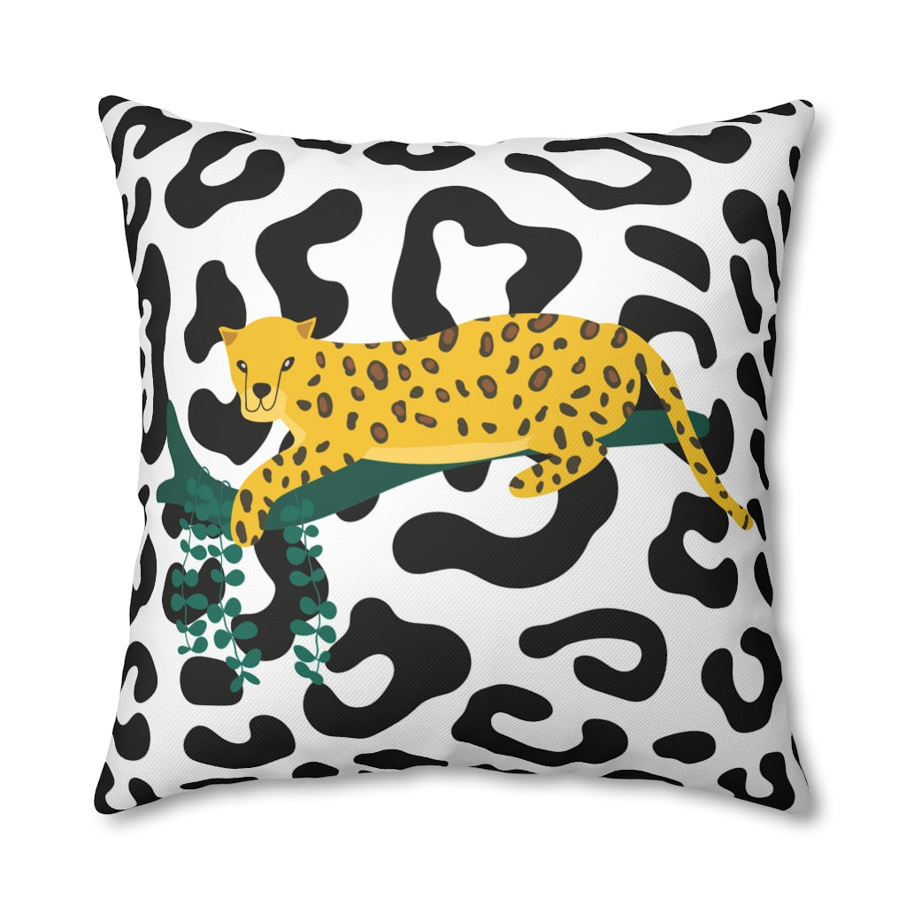 Lazy Leopard Pillow Case - Throw Pillow Cover - Grandmillennial Style