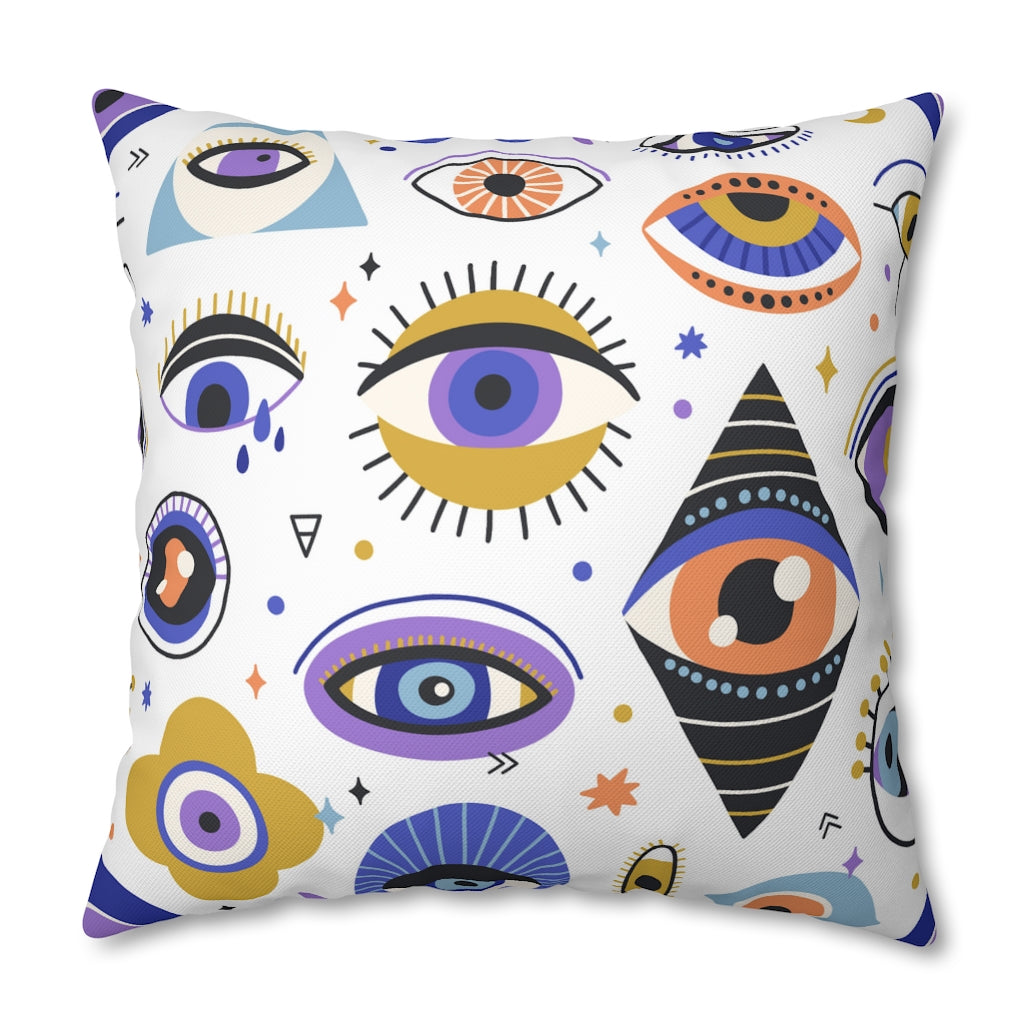 Space Eyes Pillow Case - Throw Pillow Cover - Grandmillennial Style