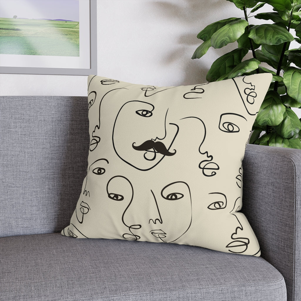 Picasso Boy Pillow Case - Throw Pillow Cover - Grandmillennial Style