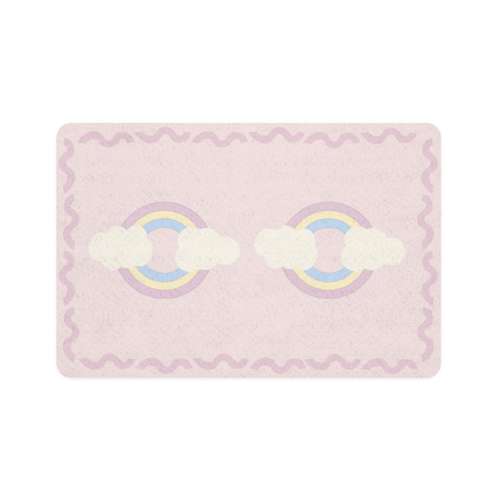 Pastel Clouds Pet Food Mat