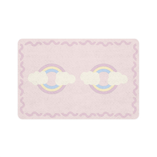 Pastel Clouds Pet Food Mat