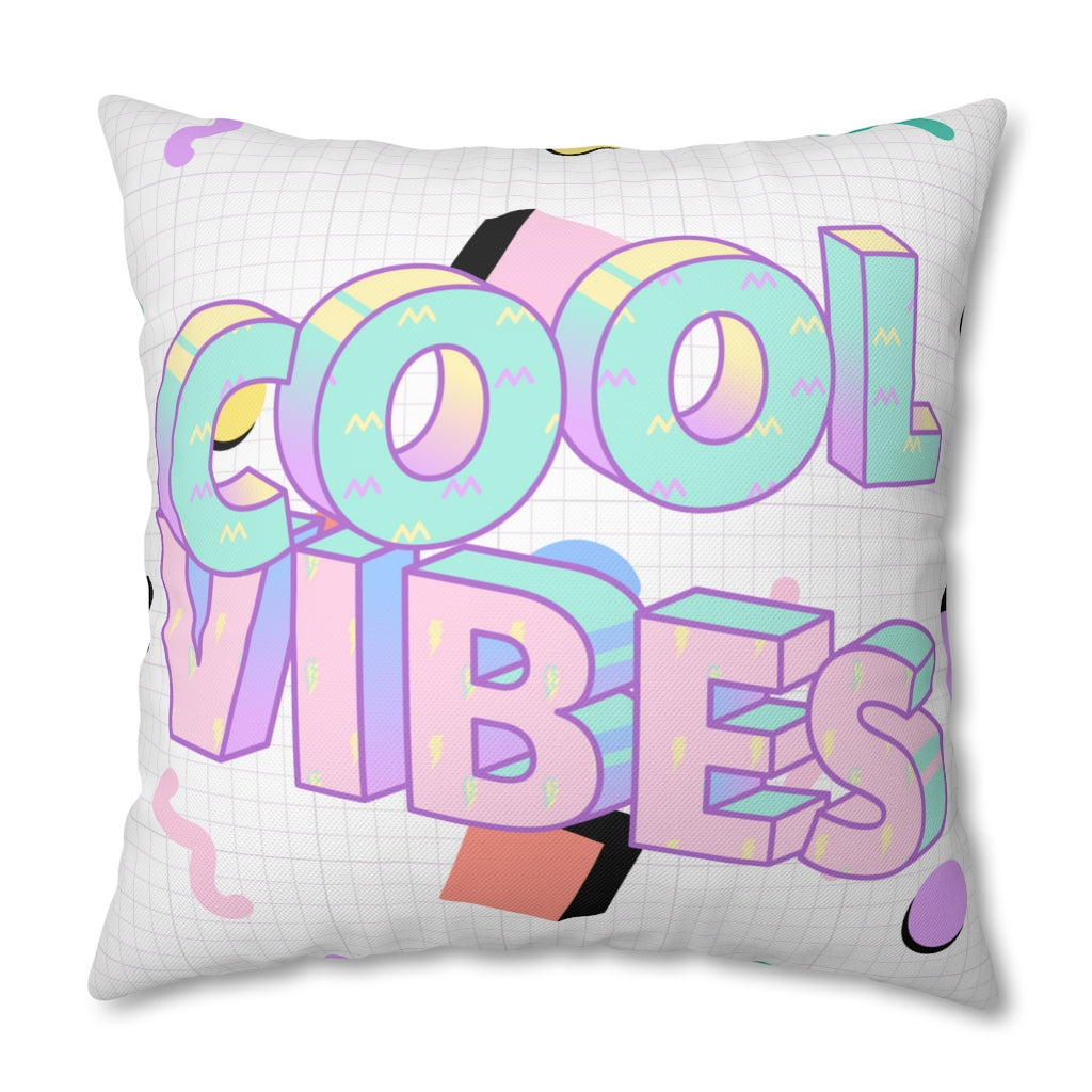 Cool Vibes Pillow Case - Throw Pillow Cover - Grandmillennial Style